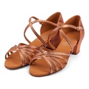 Modell 1426 Dark Tan Sateen / Gold Shimmer