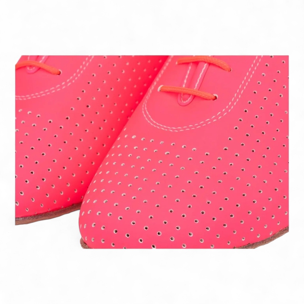 Modell 1326 Neon Pink Perforated Eco Leather