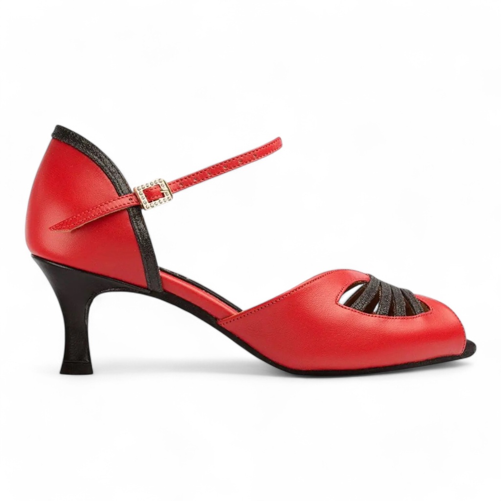 Modell 1536 Black/Red Leather