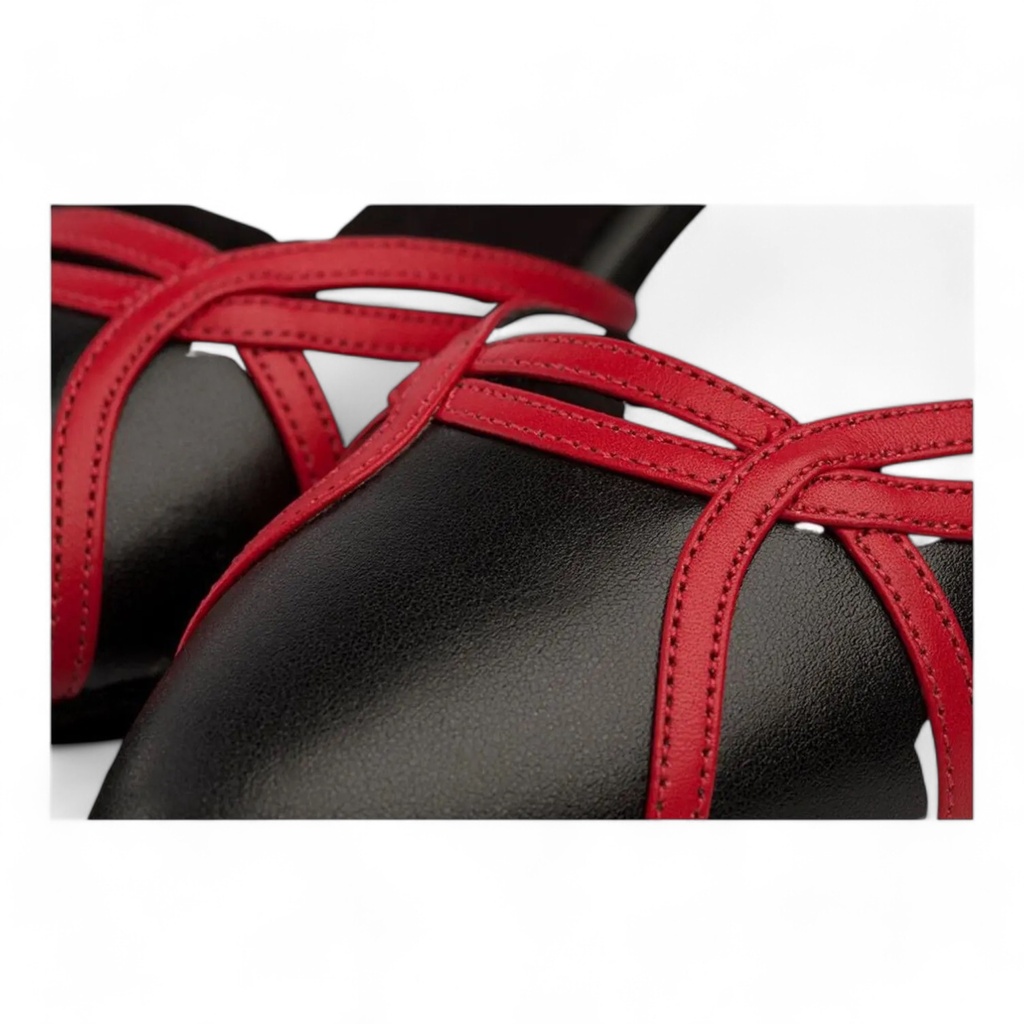 Modell 1542 Black/Red Leather