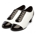 Modell 8505 in Black Patent / White Leather