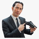 Modell 8500 Boys Black Leather