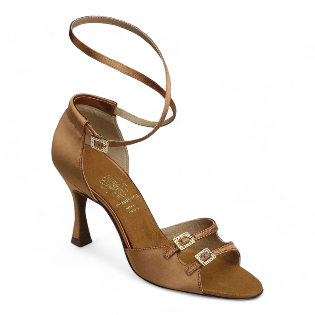 Style 1618 Dark Tan Satin (2" (5,08 cm), UK 2,0 (ca, EU 34), non vegan)
