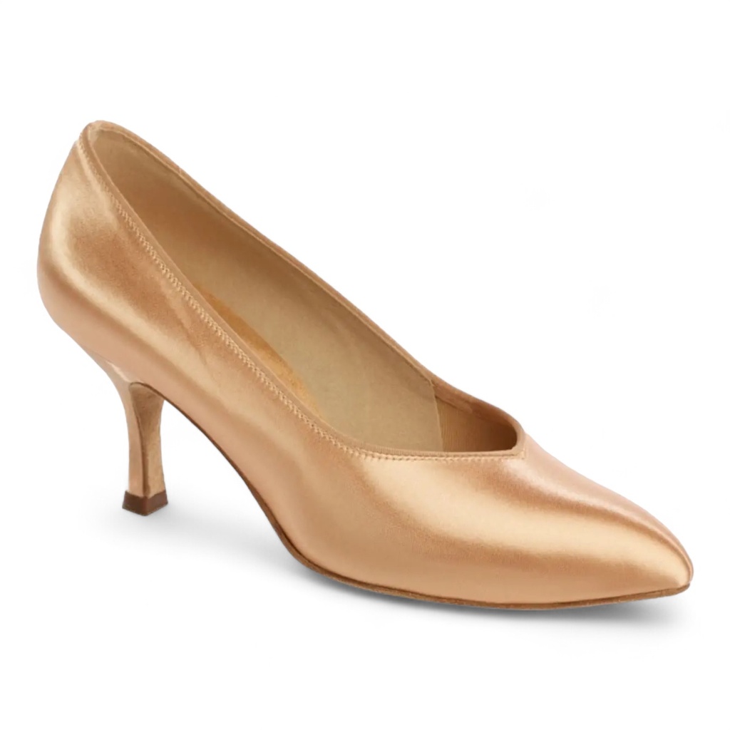 Modell 1003 Flesh Satin in Weit mit 2,5"-Contour-Absatz (SALE)