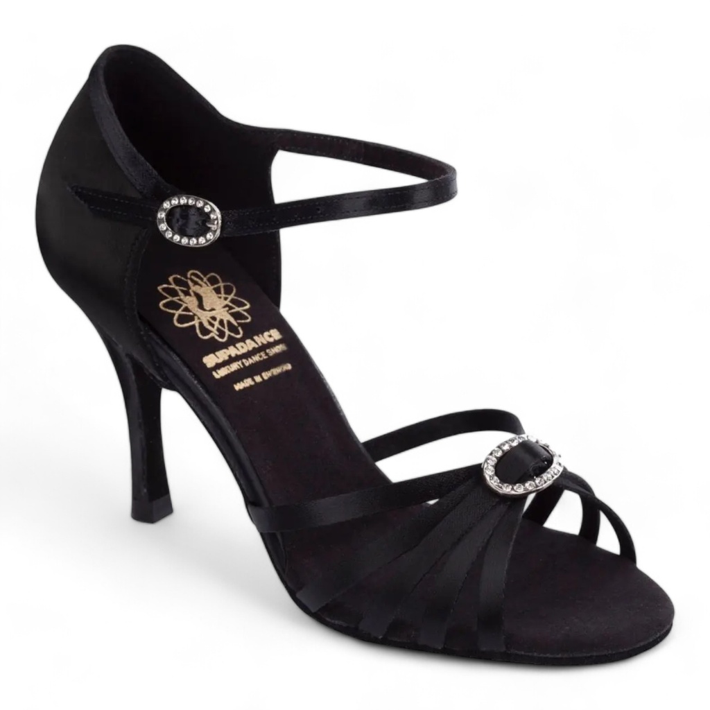 Modèle 1517 Black Satin (2,5" (6,3 cm), Stiletto, normal, UK 2,0 (ca, EU 34), non végétalien)