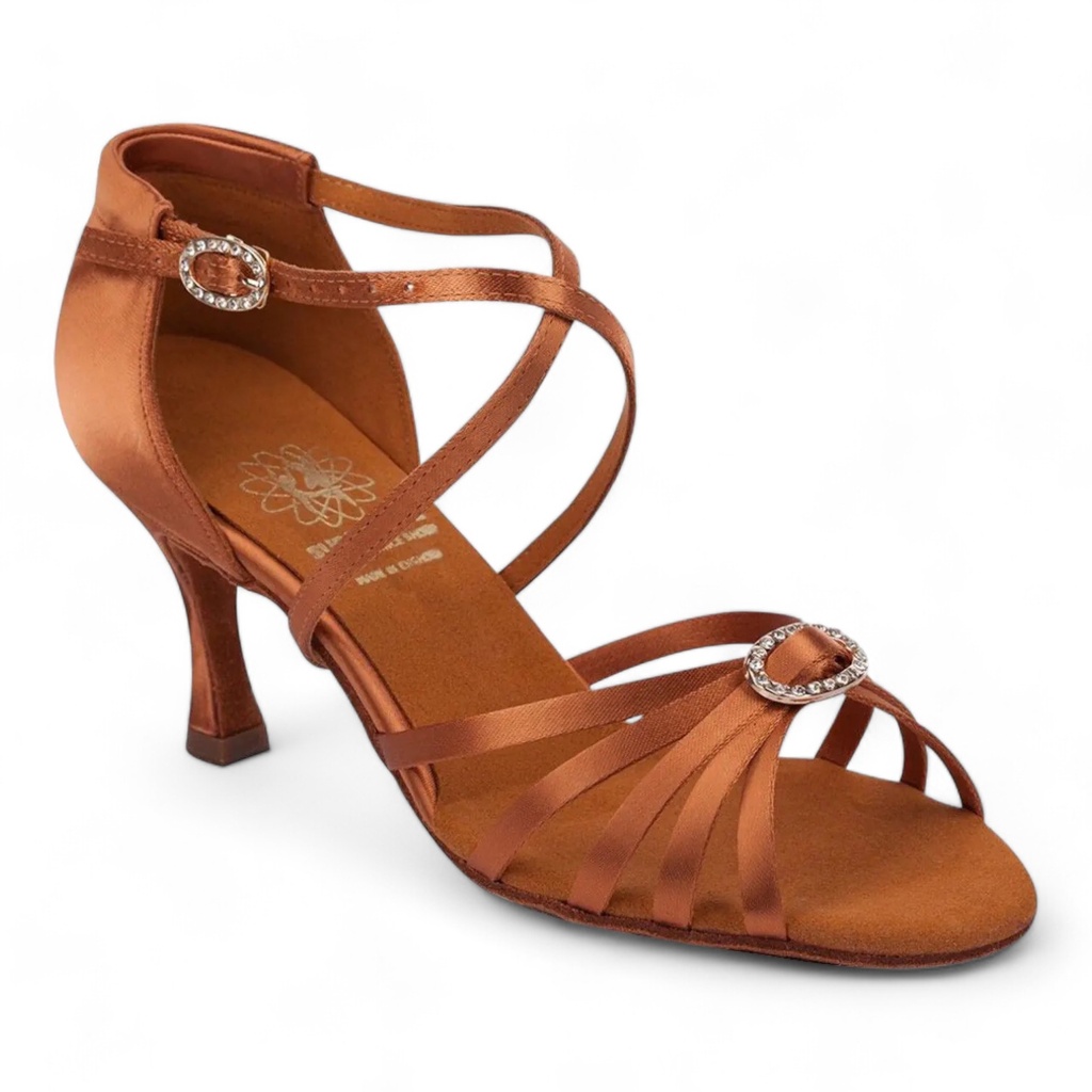 Style 1518 Dark Tan Satin (2" (5,08 cm), UK 2,0 (ca, EU 34), non vegan)