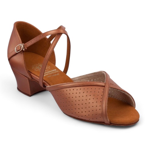 Modèle 1226 Dark Tan Sateen Leather / Perforated